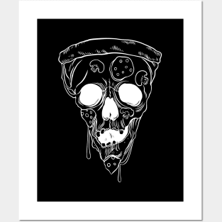 Pizza skull. Half Human Half Pizza Posters and Art